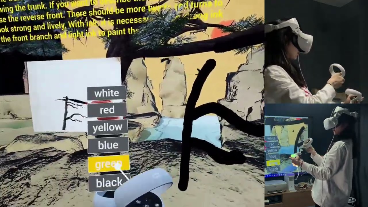 Perceptual Creativity virtual reality ink-painting experience