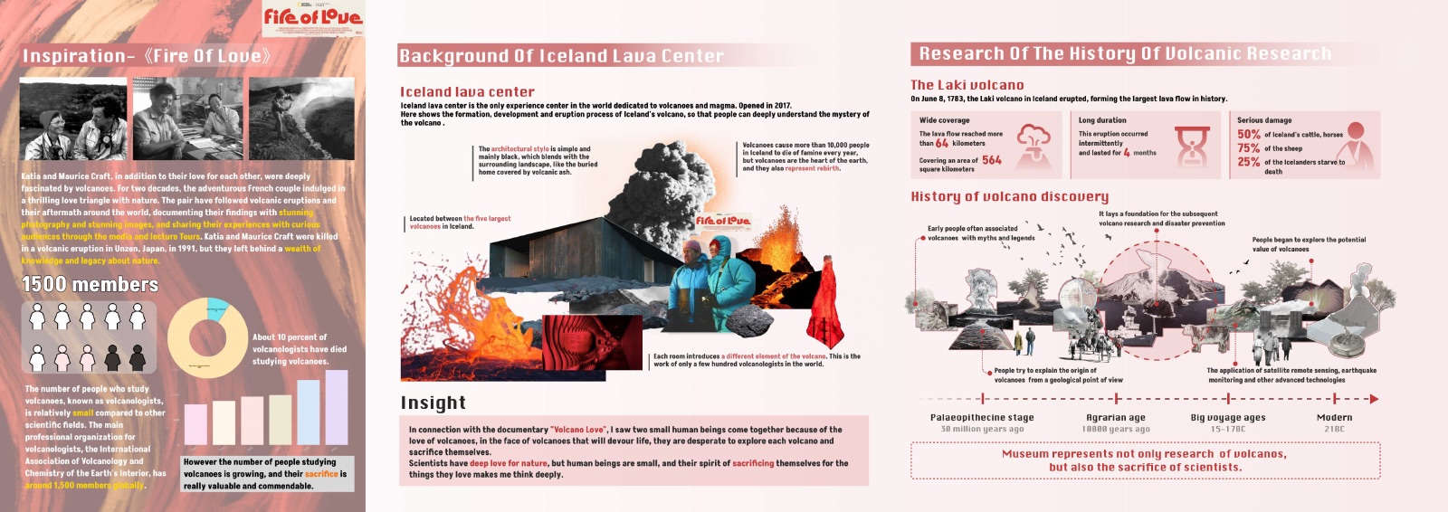 Fire of Love portfolio process layout 2